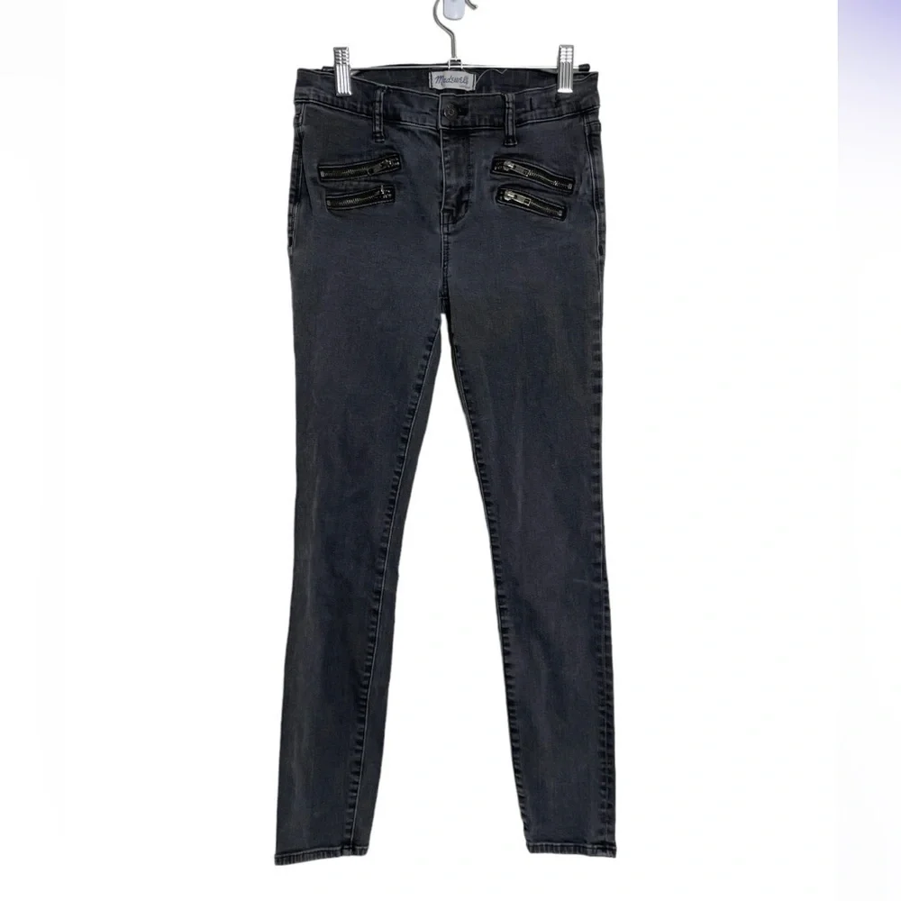 Madewell Black Hip Zipper Skinny Skinny Jeans 25